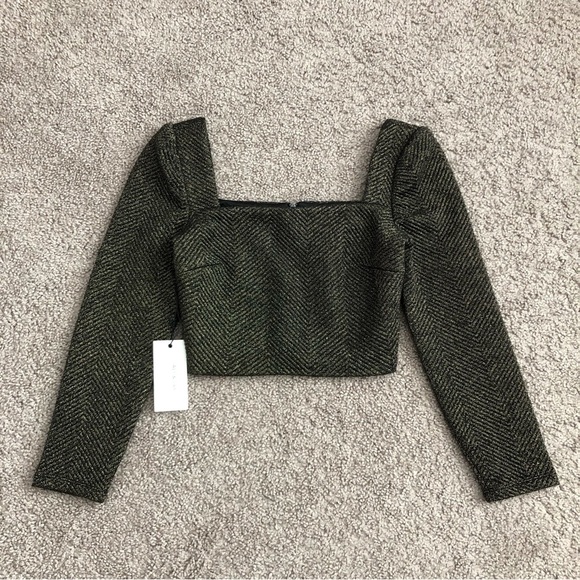Ali & Jay Metallic Square Neck Crop Top - Picture 1 of 13